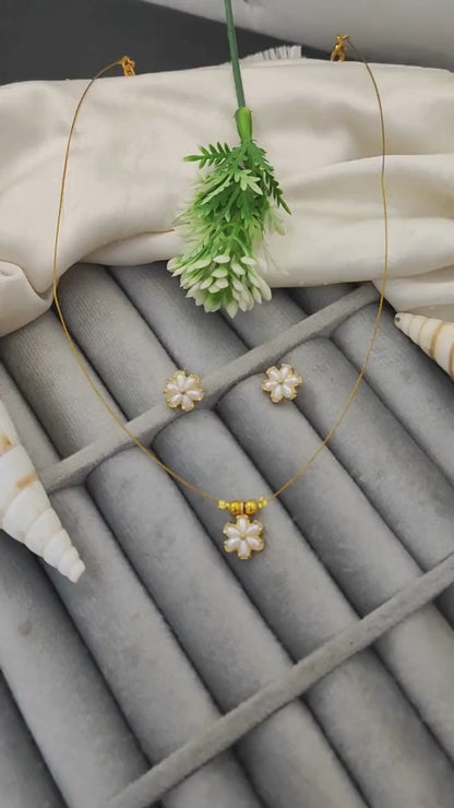 Antique Designer High Gold Polish Party Wear Pearl Pendant Set